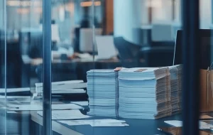 Documentos en una oficina